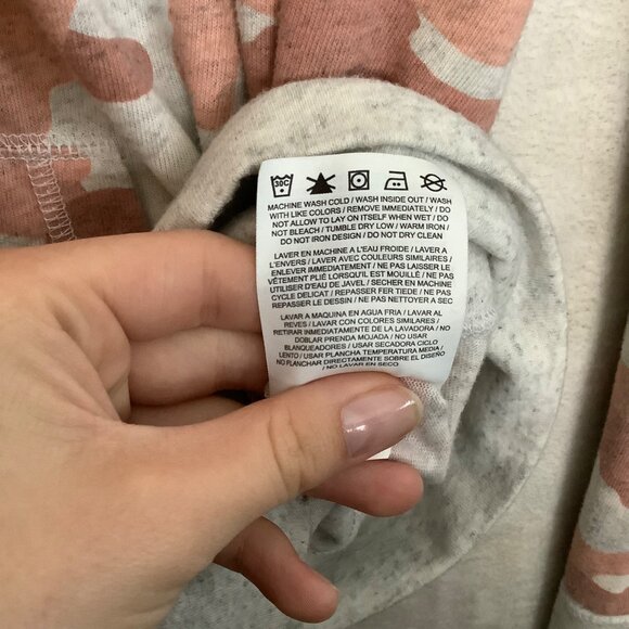 Nike Lightweight Full Zip Hoodie Jacket Pink Camo Women XL Organic Cotton Blend - Picture 7 of 7